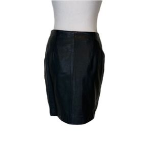Saguaro black genuine leather skirt size 8